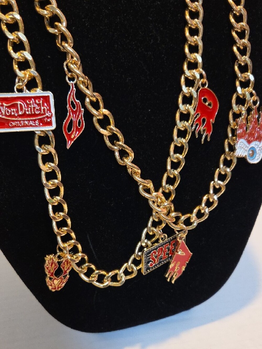 Von Dutch Gold-Tone Multi-Charm Chain Belt - Picture 5 of 5